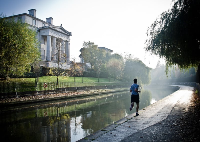 Visualizing a peaceful running path